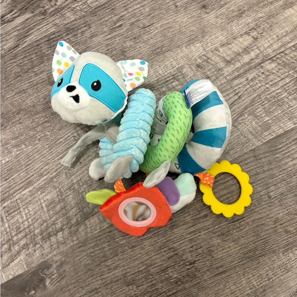 Infantino Plush Raccoon Spiral Car seat Toy